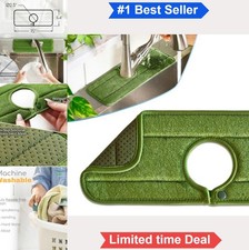 Faucet Splash Guard 15 Inch Extra Long Microfiber Sink Drip Catcher Mat Non