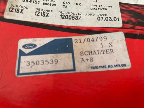 Ford Escort mk3, 4 automatic NEW GENUINE gearbox inhibitor switch 350539 7D8 - Picture 7 of 7