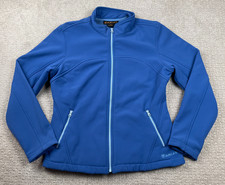 Ariat Jacket Womens L Blue New Team Softshell Plush Fleece Lined Full Zip Work