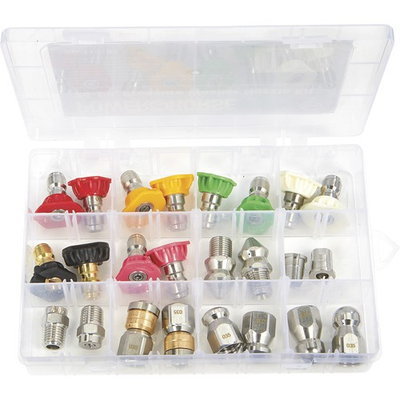 #ad Powerhorse Pressure Washer Nozzle Kit 25 Pc. Brass Steel Quick Couple $99.99