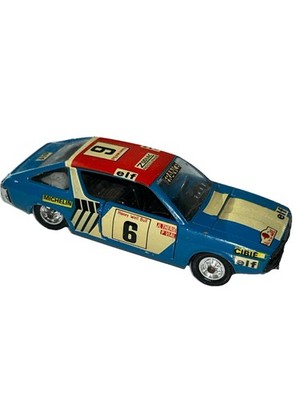 Solido Renault 17 TS Rallye Car Du Maroc. Race Metal Toy Car Made In France Rare