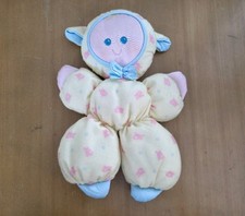 Vintage 1989 Fisher Price Slumber Babies Yellow Lamb Plush Doll
