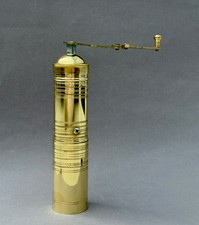 Traditional Turkish Brass Coffee Grinder, Manual, 21cm