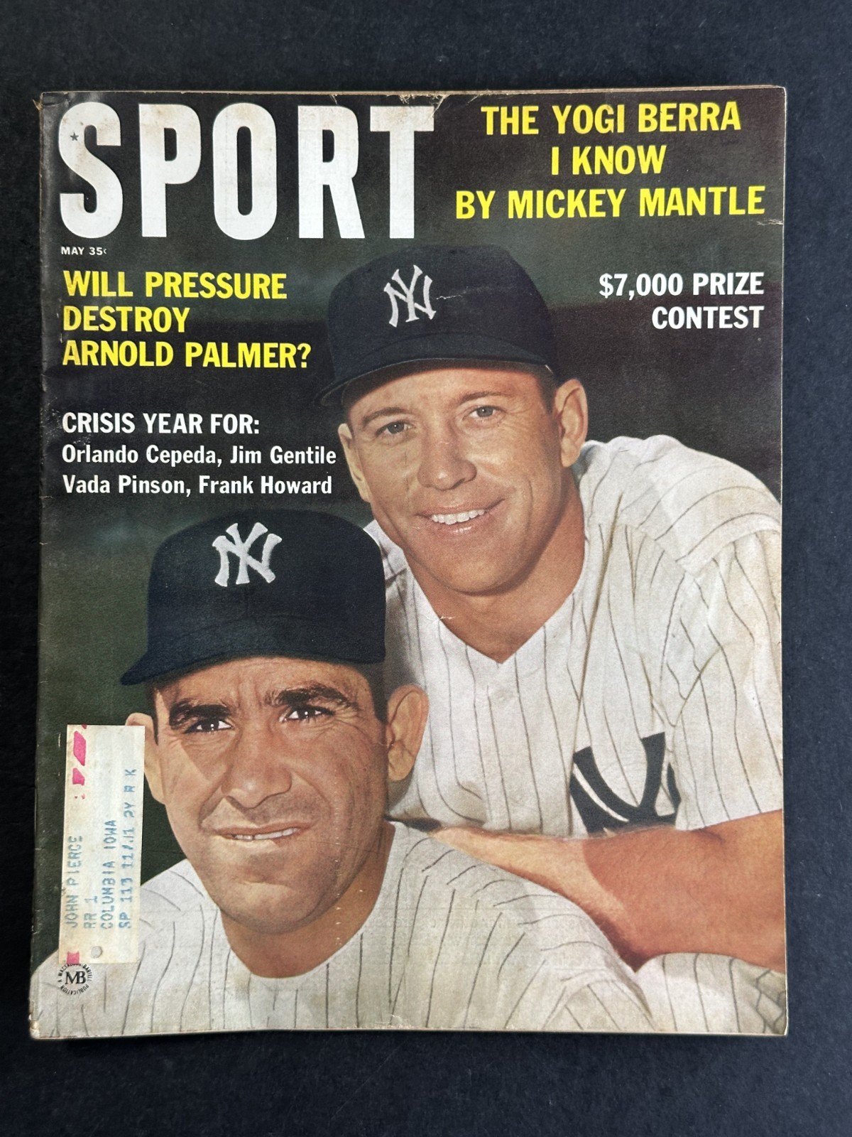 1963 Sport Magazine Complete Mickey Mantle Yogi Berra HOF Yankees CoverPROBSTEIN is actively accepting consignments !!
