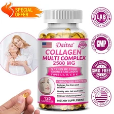 Collagen Complex Capsules 2500mg - Reduces fine lines and wrinkles, whitens skin