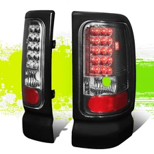 Full LED DRL Bar Tail Brake Lights for Ram 1500 2500 3500 94-02 Chrome Smoked