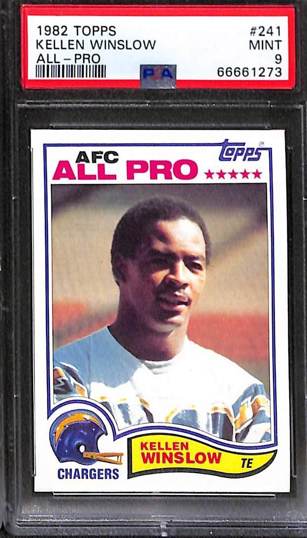 1982 TOPPS #241 KELLEN WINSLOW PSA 9 Mint 66661273 