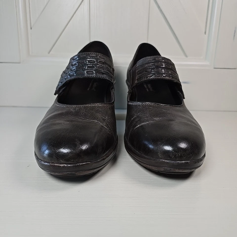 Josef Seibel Brown Leather Shoes Women EU 41 US Size 10 Mary Jane Strap Heels  - Image 3 of 4