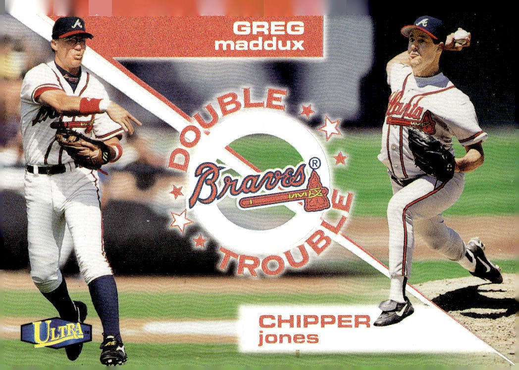 1998 Ultra #4 DT Chipper Jones / Greg Maddux Double Trouble