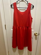 New Forever 21 + Plus Red Tank Top Dress Wide Strap Above Knee (Short) Size 2X