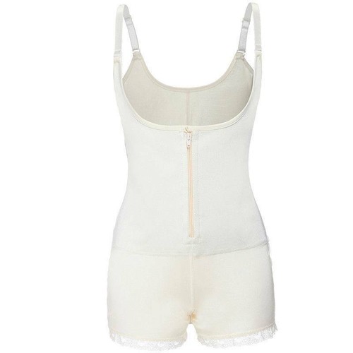 Women Full Body Shaper Zipper Bodysuit Waist Trainer Cincher Corset Plus Size - Picture 17 of 19