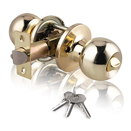 1 Weiser Lock Door Knobs Troy Corsair Series Polished Brass Key Locking New For Sale Online Ebay