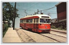 Train Trolley Pittsburgh Railways 1635 PCC Car Mt Washington 1963 Postcard
