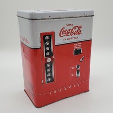 COCA-COLA Beverage Coke Bottle Vending Machine Vintage 1997 Collectible Tin Box
