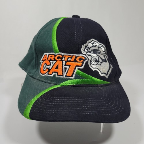 Artic Cat Motorsports Snapback Hat VTG 90s Orange Green Black Snowmobile Racing