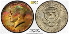 1967 P Half Dollars Kennedy Clad PCGS MS-63 Toned!