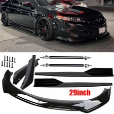 For Acura TL TLX ILX Front Bumper Lip Splitter Spoiler Body Kit Side Skirt