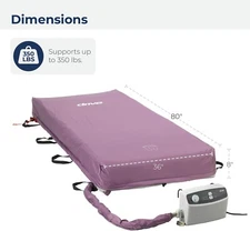 Med Aire Low Air Loss Mattress Replacement System with Alternating Pressure