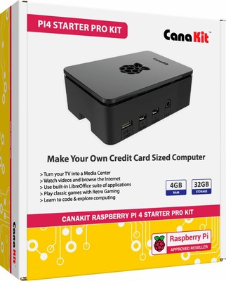 CanaKit - Raspberry Pi 4 Starter PRO Kit 4GB RAM - Black
