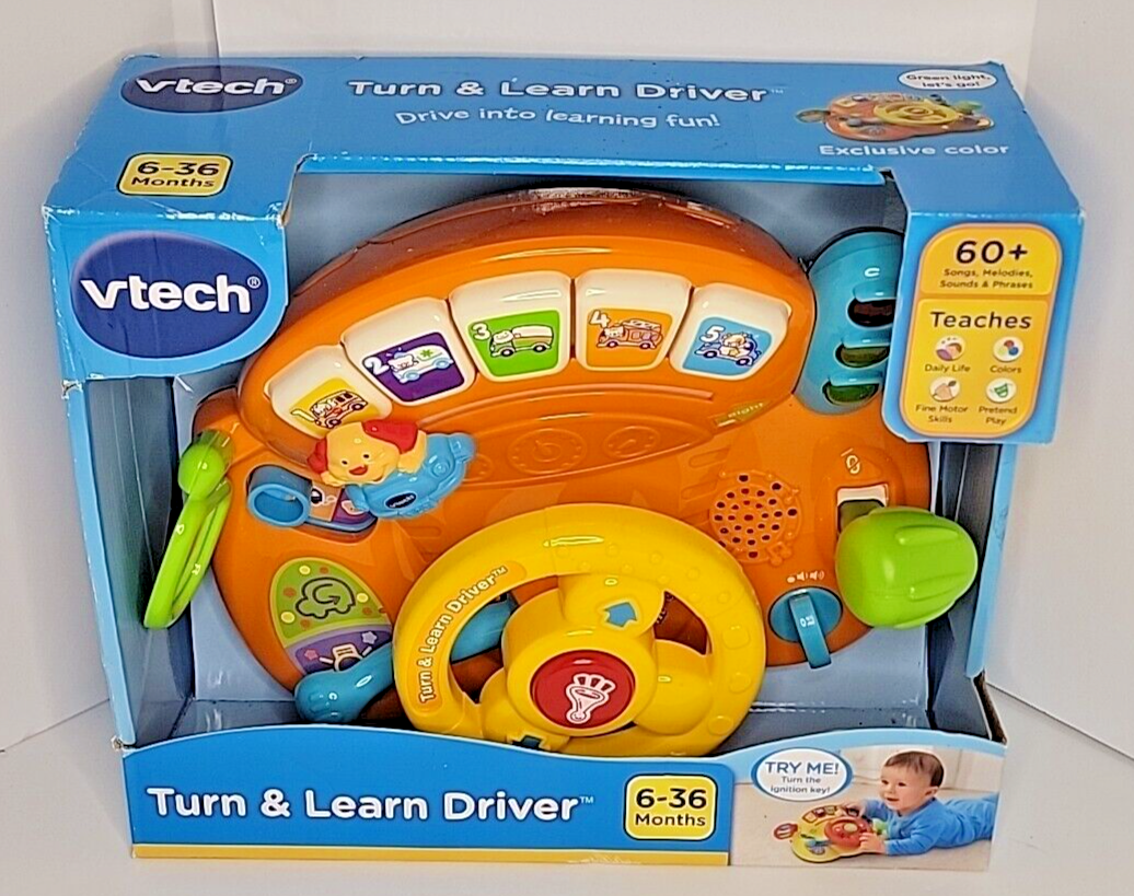 VTech Turn and Learn Driver Toy Orange Teaching NEW