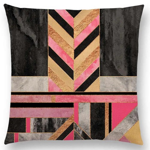 Sun Moon Dreamy Peaks Colorful Triangle Mountains Surrealism Cushion Cover - Picture 20 of 49