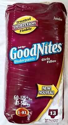 Vintage 2002 2005 GoodNites Youth Girls Pull-Ups UnderPants 13 XL