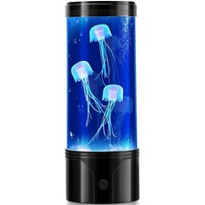 Jellyfish Lamp, LED Jellyfish Tank Table Lamp with 7 Color Changing USB Power...