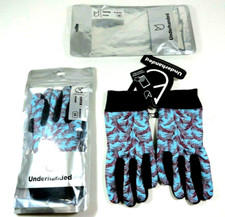2 Pair New Underhanded Womens Sz L Super Palms Gloves Multi Color Design NWT