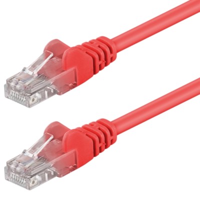 Patchkabel rot 3m U/UTP CAT5e DSL-/Netzwerk Ethernet-Kabel 100MHz RJ45 8P8C