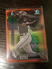 2016 Bowman Chrome Prospects Orange Shimmer Refractor BCP208 Franklin Reyes Card