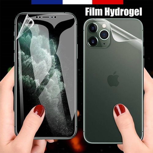 Film Hydrogel AVANT / ARRIÈRE iPhone 15 14 SE 13 12 Mini 11 Pro XR XS Max X 8 7 - Imagen 1 de 12