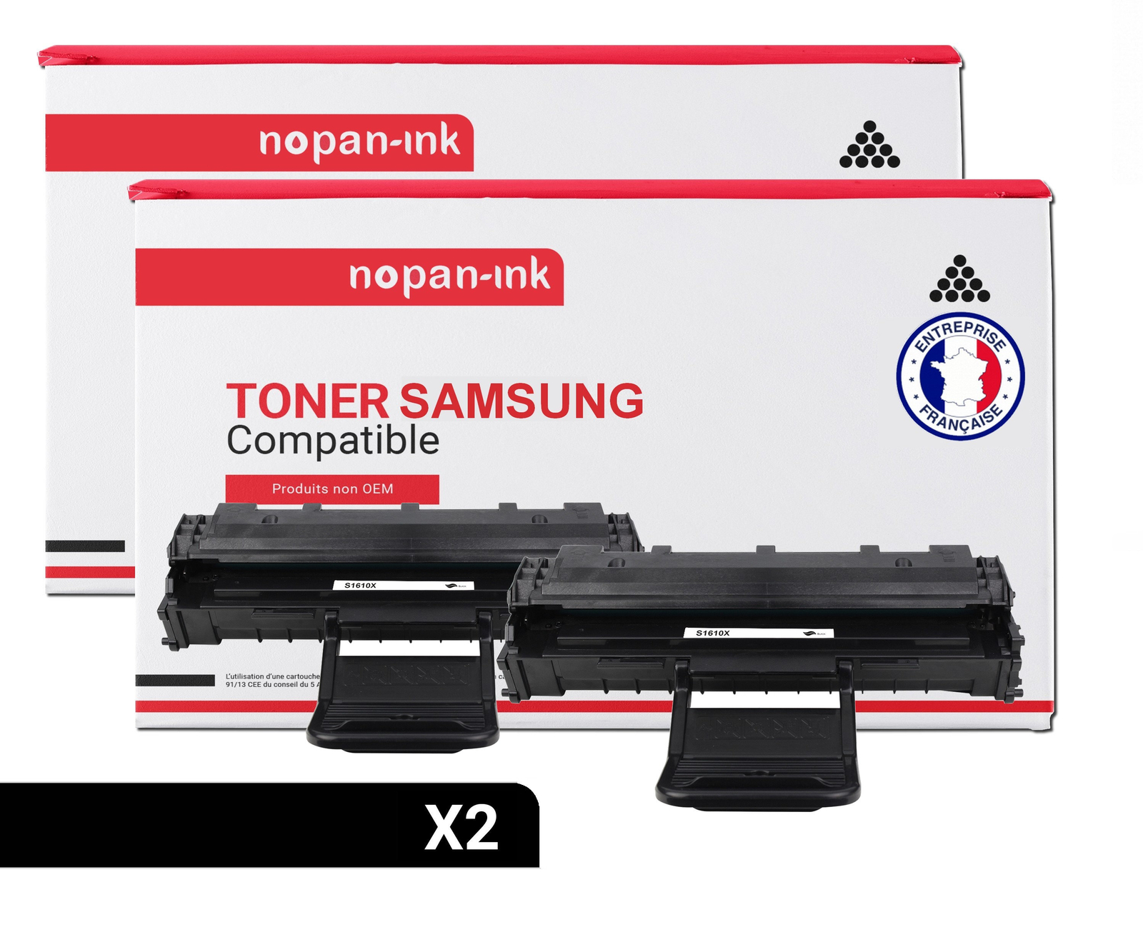 Toner SAMSUNG ML-1610D2 ELS NOPAN-INK texte net laser pack de 2