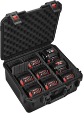 Storage Case for Milwaukee M18 M12 Battery - Waterproof Power Tool Box Storage B
