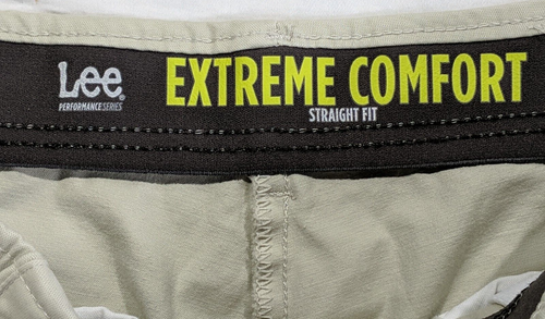 Pantalone chino uomo LEE EXTREME COMFORT taglia 33x32 beige taglio dritto elasticizzato nuovo senza etichette - Foto 8 di 14