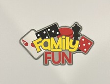 Family Fun Handmade Scrapbook Title Paper Pieced Die Cut