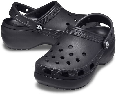 Crocs Classic Platform Clog schwarz 206750 001 Crocslite Plateau