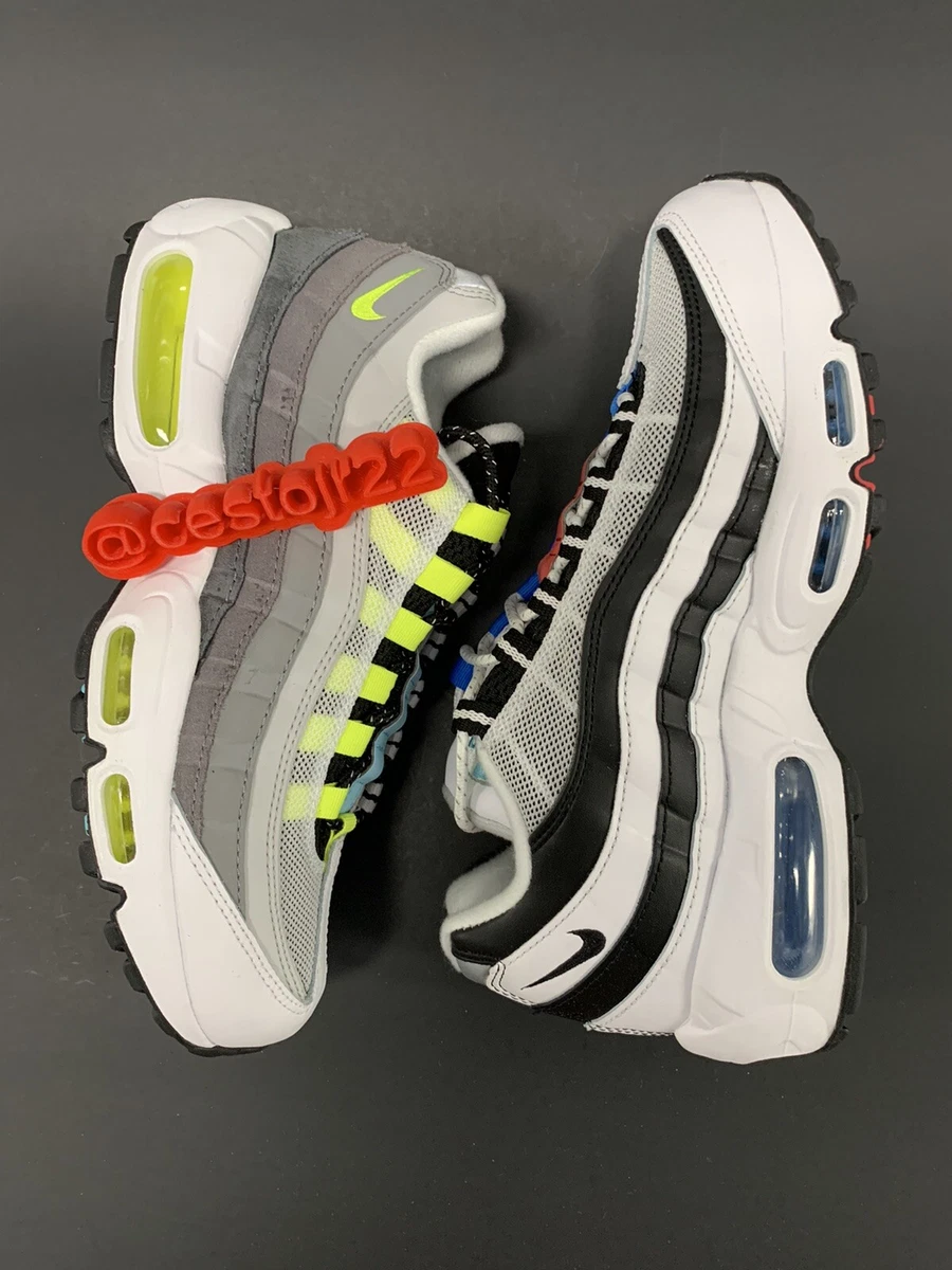 NIKE AIR MAX 95 QS GREEDY 2.0 CJ0589 001 BLACK MULTICOLOR VAPOR EVO EOI SZ 7
