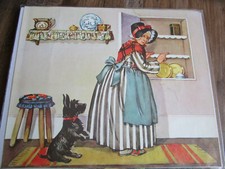 Vtg P.  M. Co. OLD MOTHER HUBBARD Print Nursery Rhymes Wall Art Nursery Decor