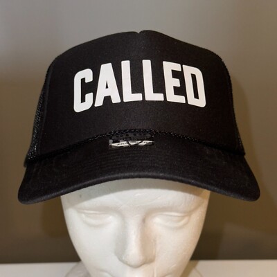 NWOT OTTO Collection Black Trucker Hat SnapBack Called Trendy Slang Text OSFM