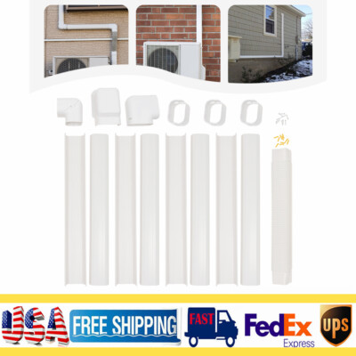5'' 17Ft Air Conditioner PVC Line Set Cover Kit For Split/Central AC & Heat Pump