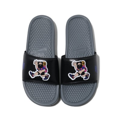nike benassi jdi sliders in black