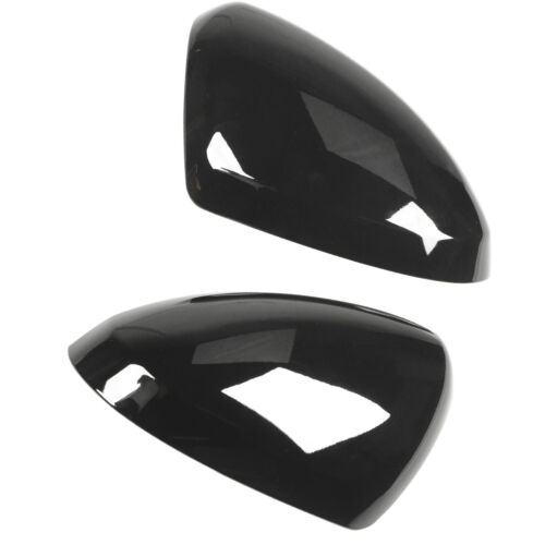 2PCS Car Rearview Mirror Cover Piano Black Smooth Surface Comfortable Touch Fo✧ - Photo 1/12