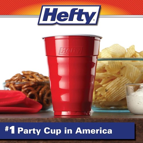 50 Count Red Plastic Party Cups 18 Oz Disposable Cups for Events & Gatherings - Picture 6 of 7
