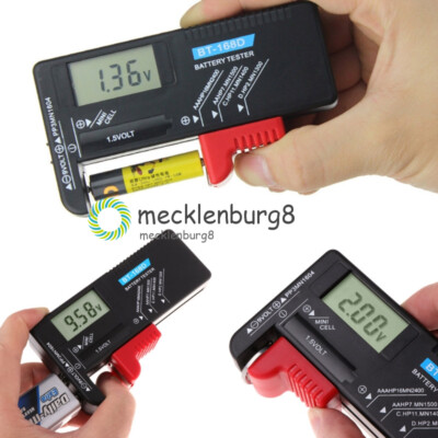 NEW LCD BT-168D Digital 1.5V 9V Battery AA/AAA/PP3/6F22 Universal Tester