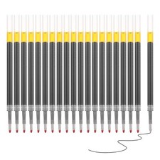 Gel Pen Refills 0.5mm Fine Point 20 Pack Retractable Gel Ink Pen Black Replac...