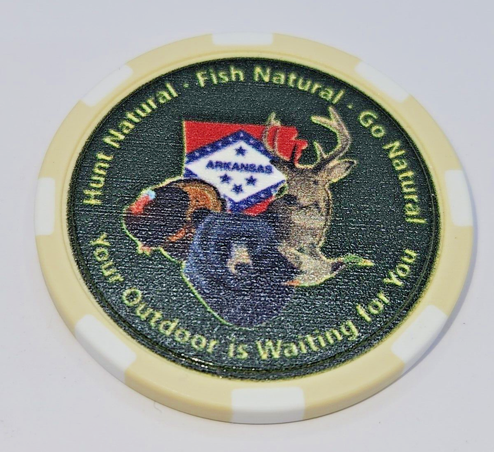 Game Warden Challenge Coin ARKANSAS Game Fish Commission poker chip
