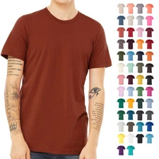 Bella + Canvas Unisex Fine Jersey Tee Ringspun Cotton Retail Fit T-Shirt 3001