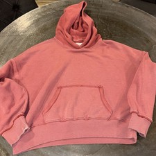 American Eagle Pullover Women  s Hoodie Muted Plum Color Size Small Distressed