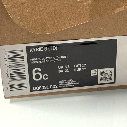 NIKE Sneakers Kids KYRIE 8 GO (GS) White/Gray-Light Menta Size 6C NIB - Picture 11 of 11