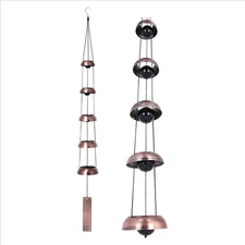 Metal Wind Chimes 5 Bell Temple Outdoor Garden Yard Home Hanging Decor Feng Shui